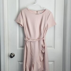 Calvin Klein Pink Ruffle Dress